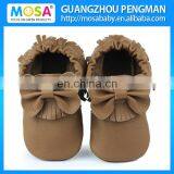 Black Toddler Tassel Genuine Leather Shoes for Baby thumbnail-3