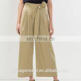 MIKA7410 Casual Fashion Wide Leg Cotton Twill Pant for Ladies thumbnail-1