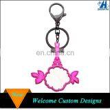 China Supplier Zinc Alloy Lovely Mini Red Makeup Mirror Keychain For Women