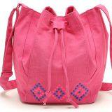 Pink Canvas Hobo Bag With Long Shoulder From China thumbnail-1