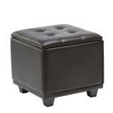Ottoman Leather Chair With Storage-HL6076-1 thumbnail-2