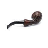 160mm Length Wooden Resin Short Tobacco Pipe With Small Red Bending Head for Smoking thumbnail-5