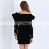 TWOTWINSTYLE Dress For Women V Neck Puff Long Sleeve High Waist Tunic Plus Size Sexy Female Mini thumbnail-7