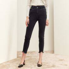 Small Leg Pants 2021 Winter Wear New Women's Fashion High Waist Jeans Frosted Pencil Pants Women thumbnail-2