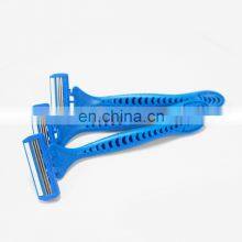 High Guality Hotel Supplies Disposable Stainless Steel Triple Blade Shaver Razor thumbnail-1