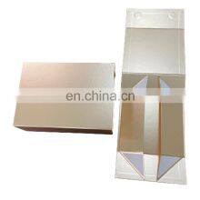 customize gold luxury big double folding magnetic clothing packaging paper gift box