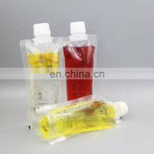 50ml 100ml 500ml special shape plastic packaging bag for juice soft drink and fruit juice stand up spout pouch