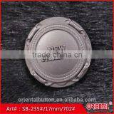 Matt Gunmetal Logo Face Spring Snap Button thumbnail-1