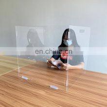 Clear Desk Dividers Tri-folding Acrylic Sneeze Guard for School Student Office thumbnail-2