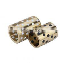 Steam and Ship Machine Solid Lubricating Bushing Composed of Brass Copper Alloy and Graphite CNC Machining Flange Bushing. thumbnail-5