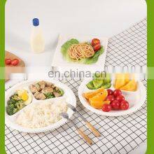 Wedding Romantic Barbecue Birthday Cake Leaf Plate Environmental Compostable Handmade Disposable Bamboo Round Plates thumbnail-4
