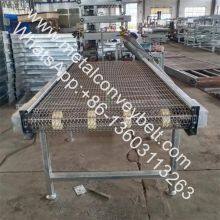 Food Machinery Conveyor Flat Mesh Belt Roller Chain Driven Belt Conveyor Belt thumbnail-3