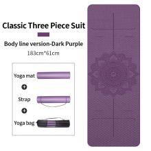 Custom Logo Fitness Equipment Soft Natural Tpe Yoga Mat Material Eco-Friendly TPE Yoga Mat thumbnail-3
