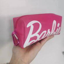 Customized Wholesale Pink Pu Leather Pencil Pouch Fashion Waterproof OEM Available thumbnail-2