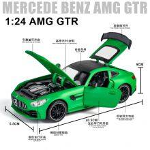 1:24 Diecast Toy Vehicles GTR Model Cars For Kids 21cm Pull Back Simulation Roadster Alloy Toys Cars thumbnail-2