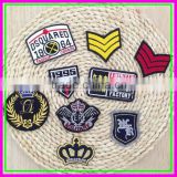 Many designs Iron-on Sew-on Cheap Textile Towl Embroidery Woven Patches in wholesale