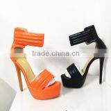 Ankle Strap Fancy Sandals China Catwalk Factory 16CM Sky High Platform Women High Heel Sandals Ladies thumbnail-4