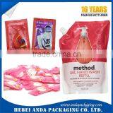 Heat Sealing Stand up Pouch for Liquid Detergent Packaging