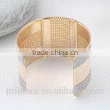 Fashion Cuff Bangles Exaggerated Gold Color With Matte Bracelets New Jewerly thumbnail-5