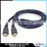 Xinya Factory Low Price High Quality 1.4V Male-Male HDMI Cable With Nylon Mesh Support 3D*4K 1080P