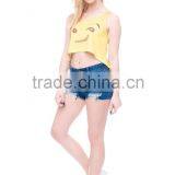 Factory Wholesale Women Top Polyester 3D Fullprint Sexy Woman Crop Top thumbnail-6