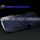 2015 New LED Illuminated Ergonomic Gaming Keyboard USB Multimedia Backlight Backlit Ultra-thin Keyboard thumbnail-4