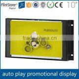 Flintstone 10" Embedded Lcd ad Screen, Pop Video Screen for Product Presentation, Hot Open Frame Digital Signage Displays