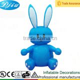 Inflatable Happy Easter Blue Rabbit for Indoor and Outdoor Party Decoration