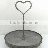 090183F-Wire Heart Handed Stick Metal Holder