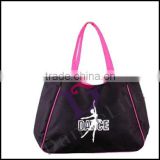 R3023 Wholesale waterproof silk dance bags with dance logo,wholesale ballet dance shoes bags for competition