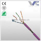 Frankever TC Braid Wooden Reel Packing SFTP CAT5E Lan Cable