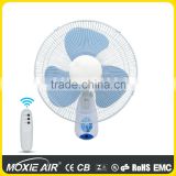Remote control 16" inch electric oscillating wall mounted fan