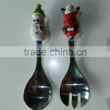 Christmas polyresin spoon set