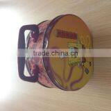 Tin Can Machine Cute Pattern Tin Can Packaging Tinplate Handle Tin Box