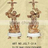 A Pair of Imitation Gold Plated Brass " Naughty Boy"Candle Holder JGLT-31A thumbnail-1