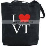 Customized Plain Black Canvas Tote Bag