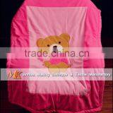 Elegant Patterns of Cartoon Animal Embroidered Kids Coral Fleece Baby & Infant Blanket thumbnail-1