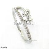 Lovely Bowknot Antique Copper Zircon Diamond Ring For Girls thumbnail-1