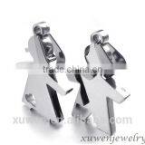 Polish Finish Stainless Steel Boy and Girl Couples Jewelry