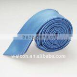 Fashion Mens 100% Silk Plain Blue Necktie thumbnail-1