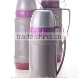 Plastic body vacuum thermos with glass liner