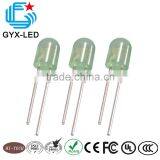 Top Quality Green Diffused Lens Green Emitting Color 520 nm 5.2 mm Lens Oval Type Throuhg Hole Package 546 DIP LED 2 Pin