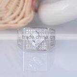 Hot Sale Fashion 925 Sterling Silver Ring Gypsy Setting Micro Zircon Ring for Men thumbnail-4