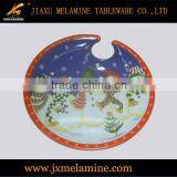 16cm Melamine Wine Glass Holder Plate With X'mas Design thumbnail-1