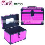 Pink Color Hard Side Aluminum Vanity Case For Travel thumbnail-2