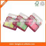 Fluorescent Transparent Sticky Notes, Pet Index in Plastic Box