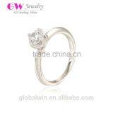 925 Latest Simple Design Ladies Coustume Jewelry Italian Silver Rings thumbnail-1