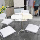 Simble Factory Wholesale Solid Surface Table , Solid Surface Table Top With Stainless Table Base thumbnail-6