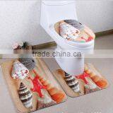 Anti-slip Toilet Mat 3pcs Set Comfortable Microfiber Bath Mat Set thumbnail-2