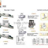 Euro-style Steel Furniture Concealed Hinges With 35mm Cup for Big Angle
